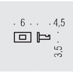 Colombo Look Крючок одинарный LC27, цвет: хром