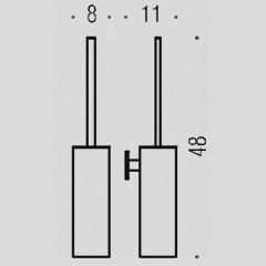 Colombo Look Туалетный ёршик, подвесной, пластик, цвет: хром