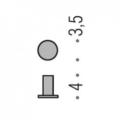Colombo Basic Крючок круглый, цвет: хром