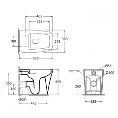 Azzurra Hera Крышка сиденье для унитаза 46,5х38х0,2 см, с микролифтом, цвет белый