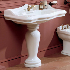 AZZURRA JUBILAEUM раковина со спинкой 112*62см с 1 отв под смеситель, цвет белый