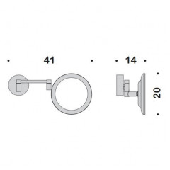 Colombo Complementi Зеркало косметическое, подвесное, х3, цвет: хром