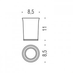 Colombo Link Стакан настольный, матовое стекло