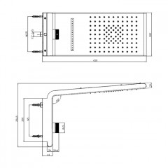 BOSSINI Душевая панель Syncro-Rain, 3 режима, цвет: хром