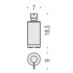 Colombo Nordic Дозатор для жидкого мыла, настольный, цвет: хром/белый