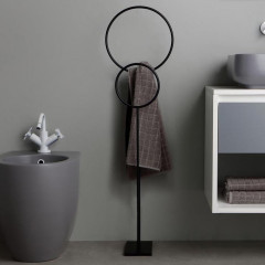 Bertocci Moon Полотенцедержатель напольный 110 см, цвет: черный матовый