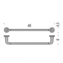 Colombo Basic Полотенцедержатель 46см, цвет: хром