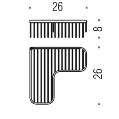 Colombo Angolari Полочка для ванной, угловая, цвет: хром