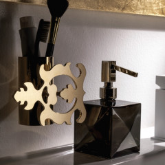 Bertocci Grimilde Дозатор настольный, цвет: прозрачный хрусталь/золото матовое