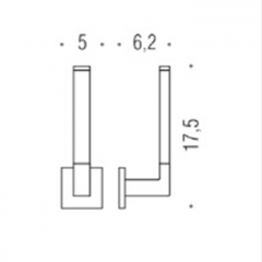 Colombo Basic Q Держатель туалетной бумаги, вертикальный, цвет: хром