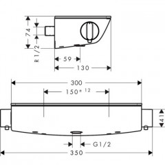 Hansgrohe Ecostat Select Смеситель для душа, термостатический, ВМ, на 1 источника, цвет: хром