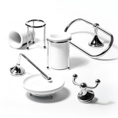 Bertocci Scacco Полотенцедержатель кольцо с держателем мыльницы, подвесной, цвет: хром