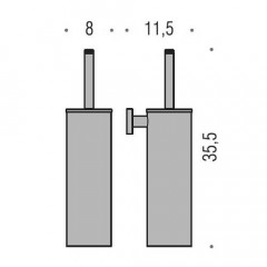 Colombo Basic Туалетный ерш, подвесной, цвет: хром