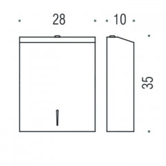 Colombo Hotel Collection контейнер для бумажных полотенец, цвет: хром