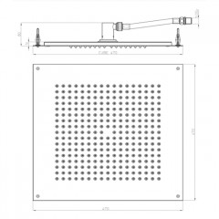 BOSSINI DREAM-CUBE Верхний душ 470 x 470 mm, цвет: хром