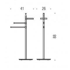 Colombo Planets Стойка с аксессуарами 88 см, цвет: хром