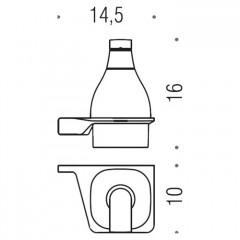 Colombo Alize Дозатор для жидкого мыла, DX, подвесной, цвет: хром/матовое стекло