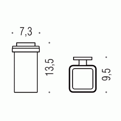 Colombo Basic Q Стакан подвесной, цвет: хром/матовое стекло
