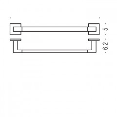 Colombo Basic Q Полотенцедержатель 41см, цвет: хром