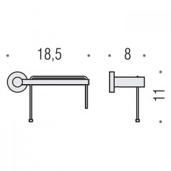 Colombo Plus Держатель туалетной бумаги, подвесной, SX, цвет: хром