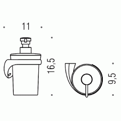 Colombo Link Дозатор для жидкого мыла, подвесной, SX, цвет: хром/матовое стекло