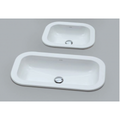 AZZURRA GLAZE Раковина встраиваемая на столешн. без отв. под смеситель 69x38см, цвет белый