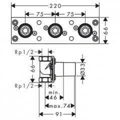 Hansgrohe ShowerTable Внутренняя часть для термастатического смесителя