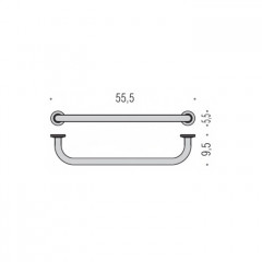 Colombo Units Поручень для ванны 55см, цвет: хром