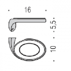 Colombo Link Мыльница подвесная, цвет: хром/матовое стекло