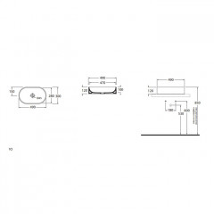 Azzurra Раковина чаша овальная 490х300х120мм,без перелива, без отв. под смеситель, цвет белый (Снято с пр-ва)