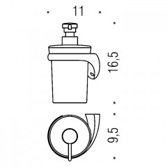 Colombo Link Дозатор для жидкого мыла, подвесной, SX, цвет: хром/матовое стекло