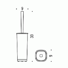 Colombo Alize Туалетный ерш, напольный, цвет: хром