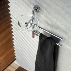 Bertocci Cinquecento Полотенцедержатель двойной 23 см с мыльницей, подвесной, цвет: хром