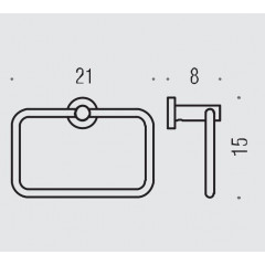 Colombo Plus Полотенцедержатель кольцо, цвет: хром