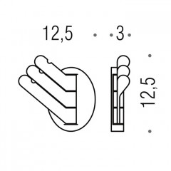 Colombo Luna Крючок CB17, цвет: хром
