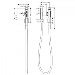 Axor ShowerCollection Душевой гарнитур, настенный, цвет: хром