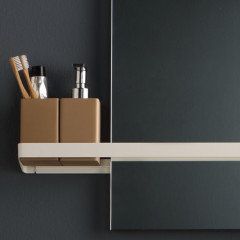 Bertocci Fly Релинг 96 см для зеркала и аксессуаров из композита, подвесной, цвет: белый матовый