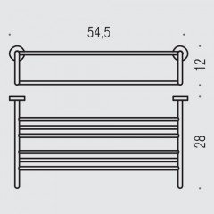 Colombo Basic Полотенцедержатель 54.5см, цвет: хром