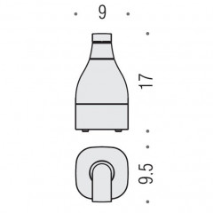 Colombo Alize Дозатор для жидкого мыла, настольный, цвет: хром/матовое стекло