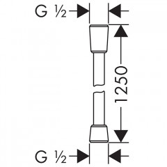 Hansgrohe Isiflex'B 125 см шланг для душа