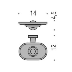 Colombo Basic Мыльница подвесная, цвет: хром/матовое стекло