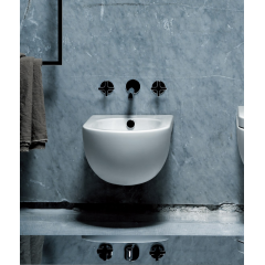 AZZURRA NUVOLA Mini Биде подвесное 46х35см c 1 отв., цвет белый, с креплением KIT2000CF