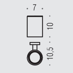 Colombo Plus Стакан подвесной, цвет: хром