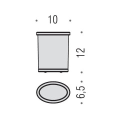 Colombo Land Стакан настольный, цвет: хром/матовое стекло