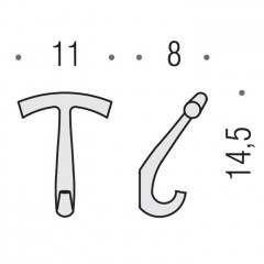 Colombo Luna Крючок CB37, цвет: хром