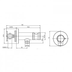 Bossini Talita Комплект гигиенический: прогрессивный смеситель, лейка с клапаном подачи воды, шланг 1250 мм, цвет: хром