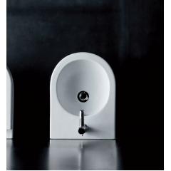 AZZURRA NUVOLA Mini Биде подвесное 46х35см c 1 отв., цвет белый, с креплением KIT2000CF