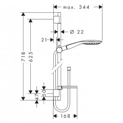 Hansgrohe Raindance Select E Душевой гарнитур, цвет: хром