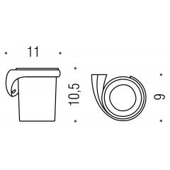 Colombo Link Стакан подвесной, DX, цвет: хром/матовое стекло