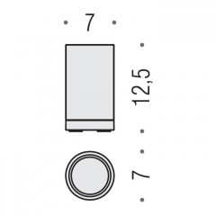 Colombo Nordic Стакан настольный, цвет: хром/белый